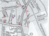 Plannetje van wandeling rond WZC De Buurt in Zoersel